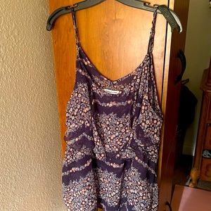 Blue floral tank